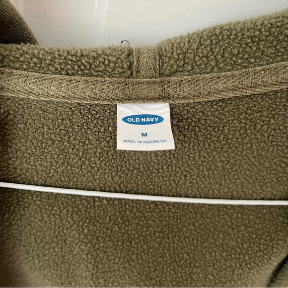 Olive Green Old Navy Zip Up Hooded Jacket - Picture 2 of 3